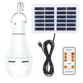 thumbnail image 2 of Solar LED Bulb Camping Lamp 7W | Rechargeable Emergency Light with 1800mAh Battery & Solar Panel | 5 Modes | Timer | Indoor Outdoor Use | Power Outage Portable Lighting | Remote Included, 2 of 9