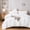 White, variant on JOLUSERE White Ruffled Comforter Set Queen 3PCS Vintage Shabby Chic Bedding Soft Comforter Set All Season