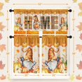 thumbnail image 5 of Fall Kitchen Window Curtains and Valances Set 36 Inch, Home Gnome Pumpkins Maple Leaves Orange Vintage Short Tier Curtain for Cafe Living Room Bathroom, Autumn 3 Pieces Set Kitchen Decor, 5 of 6