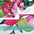 thumbnail image 5 of Pink Flamingo Shower Curtain for Bathroom Aqua Shower Curtain Seafoam Green Pink and Green Shower Curtain with Hooks Mint Green Striped Fabric Tropical Decorative Machine Washable, 72"W x 72"H, 5 of 6