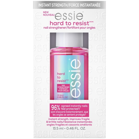 essie hard to resist glow vegan nail care, glow and shine, for brittle nails, with nail bonding tech, vegan nail care, 13.5 ml