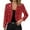 Red, variant on HXWCHs Ladies Tweed Sparkly Open-Front Blazer Elegant Long Sleeve Casual Work Jacket Red XL