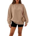 thumbnail image 4 of Garbnen Women's Crew Neck Sweatshirts Oversized Long Sleeve Shirt Women Casual Fall Winter Soft Fashion Pullover for Women S, 4 of 5