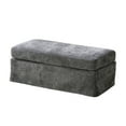thumbnail image 7 of CQSXDA Upholstered Chenille Ottoman in Gray 46 Inch Wide Square Footrest with Metal Legs for Any Room，Charcoal, 7 of 7