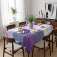 thumbnail image 6 of Purple Grey White Table Cloth Waterproof Tablecloths, Abstract Modern Oil Painting Geometric Tablecloth Dining Table Cover for Kitchen Party Tabletop Outdoor, Rectangle Tablecloth 60x84 Inch, 6 of 9