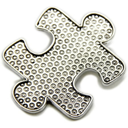 EK Success Create Your Style Metal Pendant, Puzzle Piece, Silver
