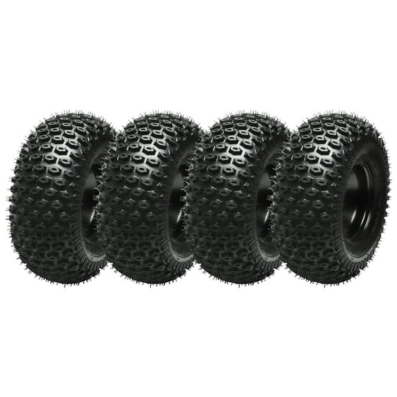 7 inch Wheel 16x8x7 16x8-7 Wheel Tire and Rim 4 Stud 110mm 4Ply Tubeless Wheel for Lawn Mowers Yard Tractors Mini Bike ATV UTV Quad Buggy Go Kart Tire Wheel Four Wheelers (4)