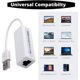 thumbnail image 5 of Paquete de 2 adaptadores de red Gigabit Ethernet 100mb LAN USB 2.0 USB A a RJ45 PC Notebook Ultrabook Tablet Windows Mac - Blanco (2, blanco), 5 of 5