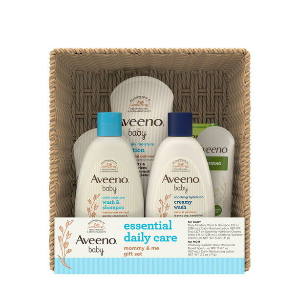Aveeno Baby Essential Baby & Mommy Skincare Gift Set, 7