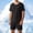 🌍67-Black, variant on Ceisia Men's Short Sleeve Crewneck T-Shirt and Elastic Waist Lounge Shorts Pajama Set Casual Home Sleepwear Gifts for Father Black 2X
