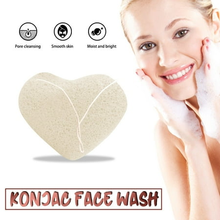 

【Natural Konjac Facial Cleanser】Heart-Shaped Exfoliating And Moisturizing Skin