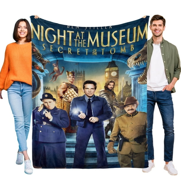 Una Noche en el Museo anti-pilling, suave, ligera, esponjosa y acogedora de lujo para hogar y cocina – Perfecta para niños y adultos,100x130cm