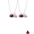 thumbnail image 2 of Delight Jewelry Resin Red & Black Ladybug Sweetie Mother & Daughter Heart Necklaces (Set of 2), 19"+2", 2 of 4