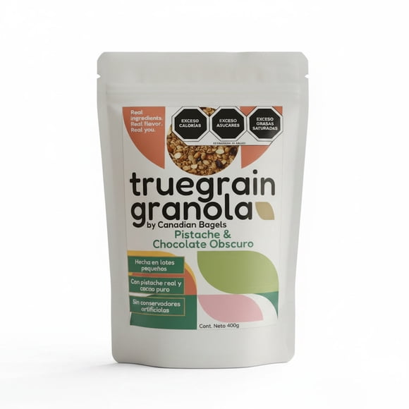 Truegrain Granola Pistache Chocolate Oscuro 400g | Sin Conservadores | Artesanal