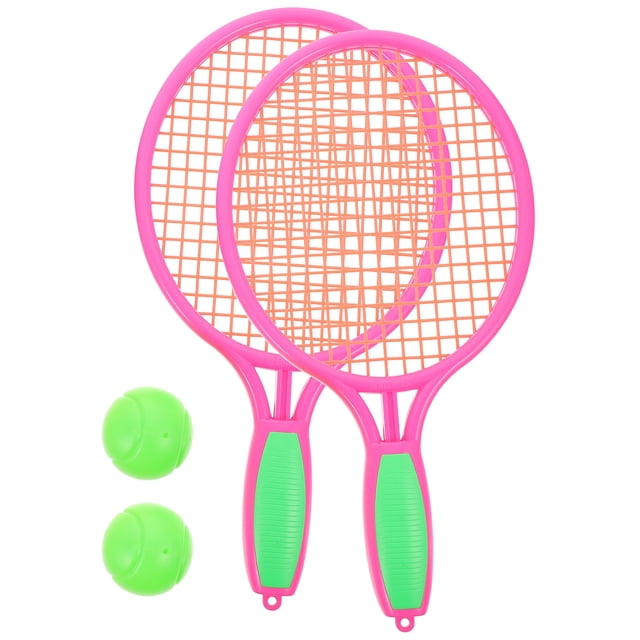 SHOWERORO 2Pcs Tennis Toys for Kids Random Style Racket 37X19.5X2.5in ABS Material Sport Racket
