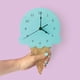 thumbnail image 3 of Reloj de helado nórdico para el hogar, reloj silencioso de dibujos animados, decoración de pared, reloj para habitación de niños, reloj suave, 3 of 6