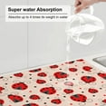 thumbnail image 5 of Fuzoiu Red Ladybug Print Absorbent, Reversible Microfiber Dish Drying Mat for Kitchen, Dish Drying Pad for Dishes, Utensils, Pots and Pans, Extra Large 18 Inch x 24 Inch, 5 of 7