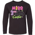 thumbnail image 3 of Inktastic Miss 3rd Grade Cutie with Pencil and Stars Long Sleeve Youth T-Shirt, 3 of 5