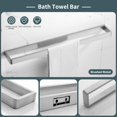 thumbnail image 2 of 4-Piece Bathroom Hardware Set Brushed Nickel Towel Bar Set Premium Stainless Steel Bath Towel Holder Sets Towel Racks Wall Mounted, 2 of 15
