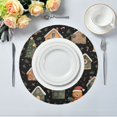 thumbnail image 5 of IAUYY Set of 4 Round Placemats for Dining Tables Heat-Resistant and Wear-Resistant DIY Printing Design Table Placemats，Applicable for Christmas with One's Face, 5 of 7