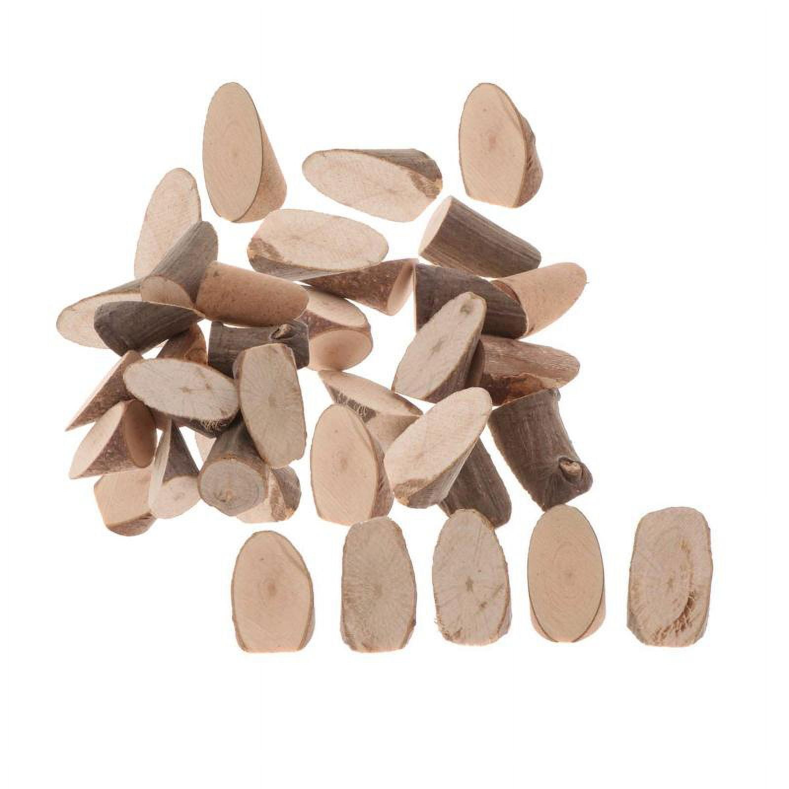 Portable Wood Slices Crafts Pyrography Unfinished Decor Wood Blocks Wooden  Wooden Slices Cute Wood Hearts For Crafts Bulk Diy - 40pcs Triangle