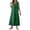 Green, variant on Kukoosong Women's Spring Summer Sundress Sleeveless V-Neck Tea-Length with Side Slit Casual Solid Color Dresses