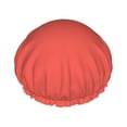 thumbnail image 1 of YFYANG Women's Double Waterproof Shower Cap, Red Reusable Hair Cap for All Hair Styles and Head Sizes, 1 of 9