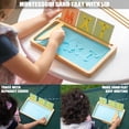 thumbnail image 4 of Bandeja de arena ATmini para aula Montessori con tapa de madera azul, 4 of 6