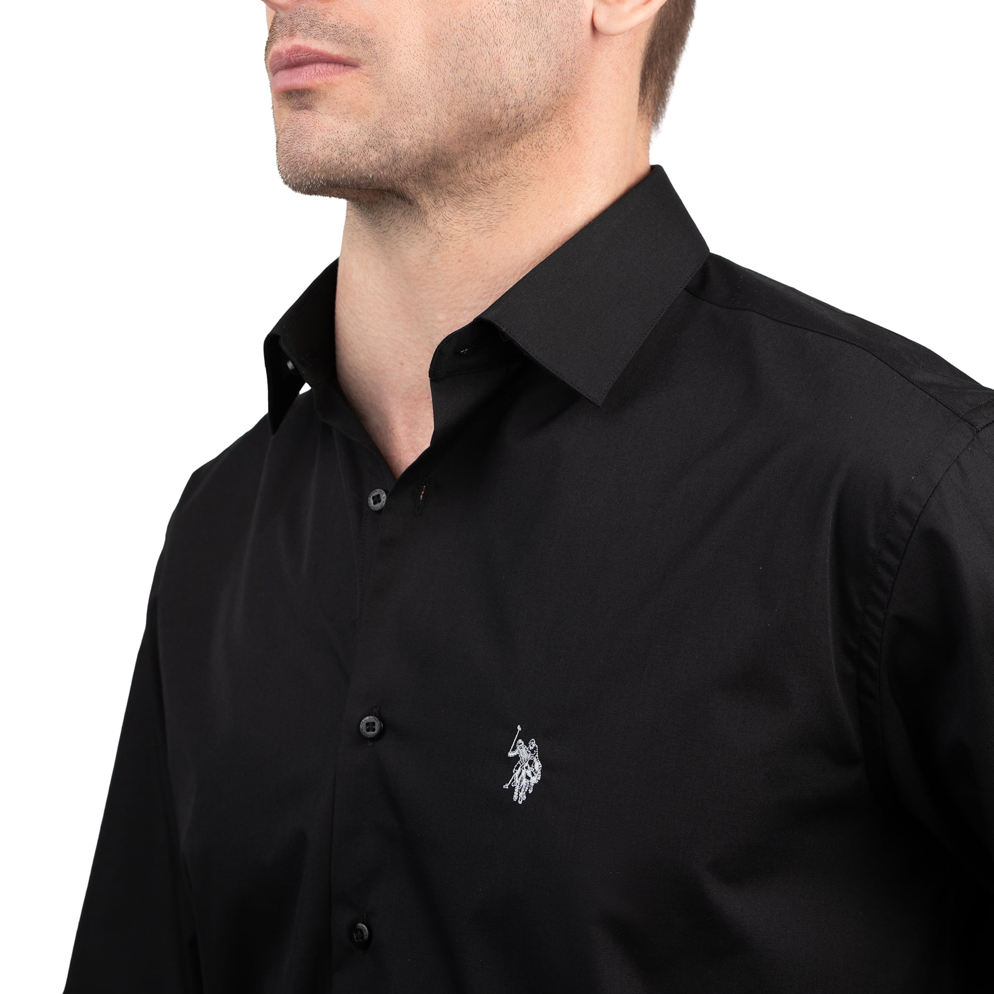 U.S. Polo Assn. Mens Dress Shirt Regular Fit Long Sleeve Button Down