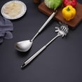 thumbnail image 2 of 18/10 Stainless Steel Kitchen Utensils Set, 6 PCS All Metal Professional Cooking Utensils, 15" Long Kitchen Tools - Spatula, Ladl, 2 of 9