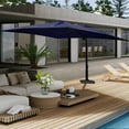 thumbnail image 3 of Boyel Living 10 x 13 FT Offset Patio Umbrella - w/Base, Offset Cantilever Patio Outdoor Sun Umbrella, Crank System & 90° Adjustable Tilt, Navy Blue, 3 of 7