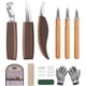 thumbnail image 1 of 10 piezas de herramientas para tallar madera, kit para tallar madera con 3 cinceles para tallar madera, 3 cuchillos para tallar madera, guantes, bolsa de almacenamiento, herramientas, 1 of 1