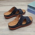 thumbnail image 4 of LEEYNEER Women Sandals Clearance 2023! Women‘s Platform Wedge Sandals with Arch Support Sandals Versatile Flat Slippers Non-slip Lightweight Super Comfort Wedge Heel Platform Sandals, 4 of 6