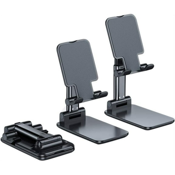 Foldable Cell Phone Stand ,Adjustable Angle Height Phone Holder for Desk Adjustable Tablet Stand Compatible with iPhone and All Smartphone