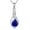 09-sapphire, variant on Teardrop Birthstone Necklace for Women 925 Sterling Silver Infinity Created Gemstone Pendant Necklaces Christmas Birthday Jewelry Gifts for Wife Mother Her, 18"+2"