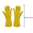 thumbnail image 4 of Household Thin Waterproof Latex Gloves Dish Washing Working Gloves for Kitchen Garden Car M, 4 of 7