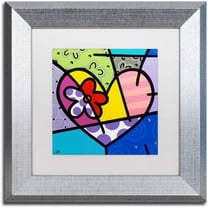 Trademark Fine Art 'Big Heart III' Canvas Art by Roberto Rafael, White Matte, Silver Frame