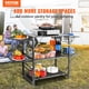 thumbnail image 2 of VEVOR Mesa de cocina para acampar, estación de cocina portátil plegable de una sola pieza con bolsa de transporte, mesa de camping de aluminio, 4 mesas auxiliares de hierro y 2 estantes, 2 of 9