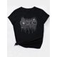 thumbnail image 3 of Chic Rhinestone Letter Print Women's T-Shirt - Casual Round Neck, Short Sleeve Top for Spring/Summer/Fall, 3 of 7