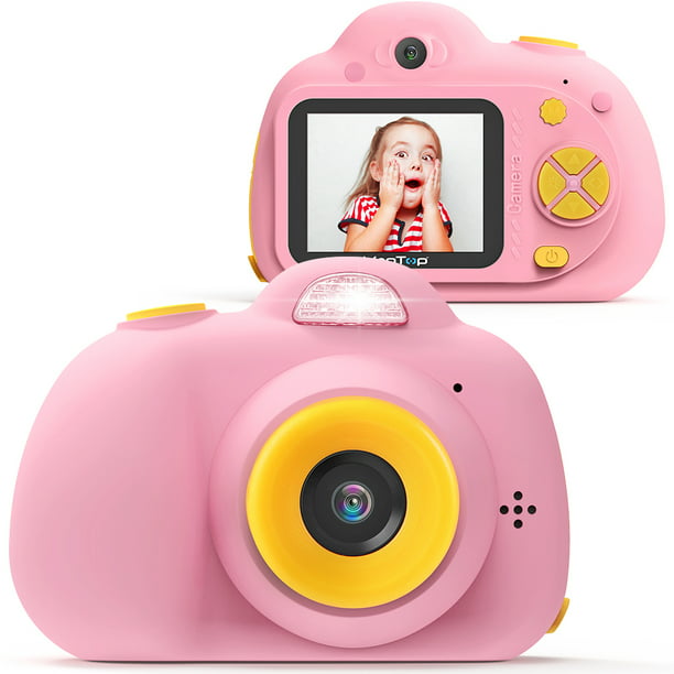 VanTop Junior K5 Kids Camera, 1080P HD Mini Video Camera for Children w/  32GB Memory Card, 8MP Selfie Len, 2inch IPS Screen, Card Reader, Carrying  Bag, Cartoon Sticker, Lanyard, Pink 