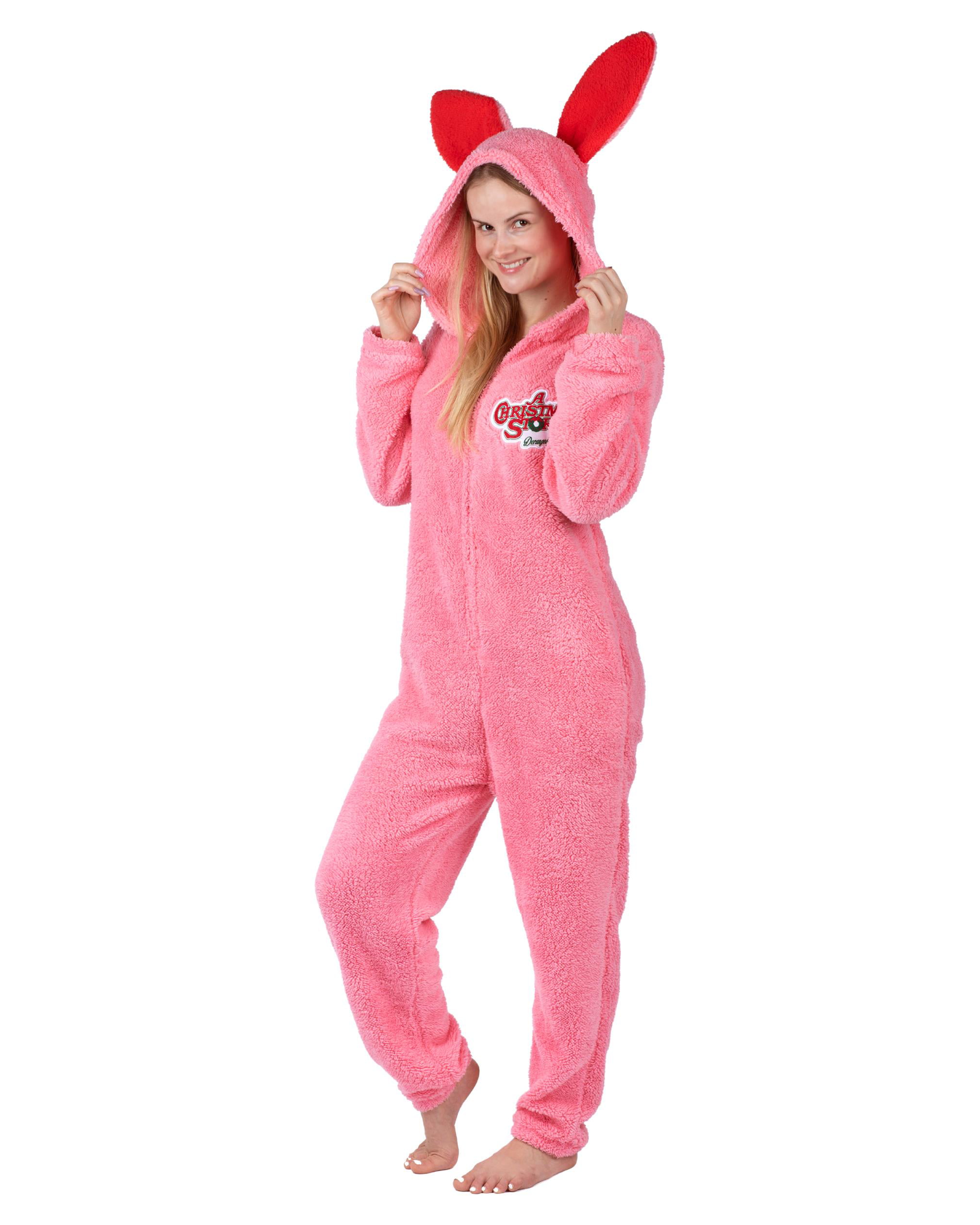 Unisex trousers night pink kigurumi animal pajamas costumes jumpsuit xmas 