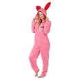 thumbnail image 1 of Christmas Mens Union Suit Zip-Up Onesie Pajama, Pink Bunny, Yeti, or Moose, 1 of 7