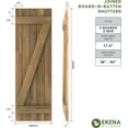 thumbnail image 2 of Ekena Millwork 17 1/2"W x 55"H Americraft Five Board (2 Batten) Exterior Real Wood Joined Board-n-Batten Shutters w/ Z-Bar (Per Pair), Sojourn Blue, 2 of 10