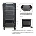 thumbnail image 3 of WhizMax Salon Trolley Rolling Cart Lockable W/ 6 Trays & 3 Heat Resistant Holders & Keys, 3 of 7