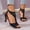 Black, variant on Viluyesy Womens Heeled Sandals, Open Toe Back Zipper Sexy Mesh Office Wedding Party Shoes Black