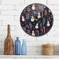 thumbnail image 3 of Yayeee Wall Clock Battery Operated 9.5" Silent Quartz Non-Ticking for Living Room Decor, Jolly Snowman, 3 of 8