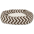 thumbnail image 2 of Majestic Pet Sherpa Chevron Bagel Pet Bed for Dogs, Calming Dog Bed Washable, Large, Chocolate, 2 of 5