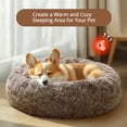 thumbnail image 4 of Cama relajante para perros y gatos JOLLYVOGUE para mascotas pequeñas, 20 pulgadas, marrón, 4 of 8