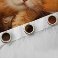 thumbnail image 4 of Feelyou Cute Sleeping Cat Black Out Curtains, Kawaii Cartoon Animal Curtains Pack of 2 (42x63 Each), Orange Fall Pumpkin Bedroom Curtains, Curtains and Drapes Decor, 4 of 6