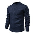 thumbnail image 6 of Zedker Men's Sweaters Casual Crewneck Long Sleeve Shirts for Men, Comfy Slimmer Pullover Knitter Fall and Winter Thermal Tops,Navy,L, 6 of 9